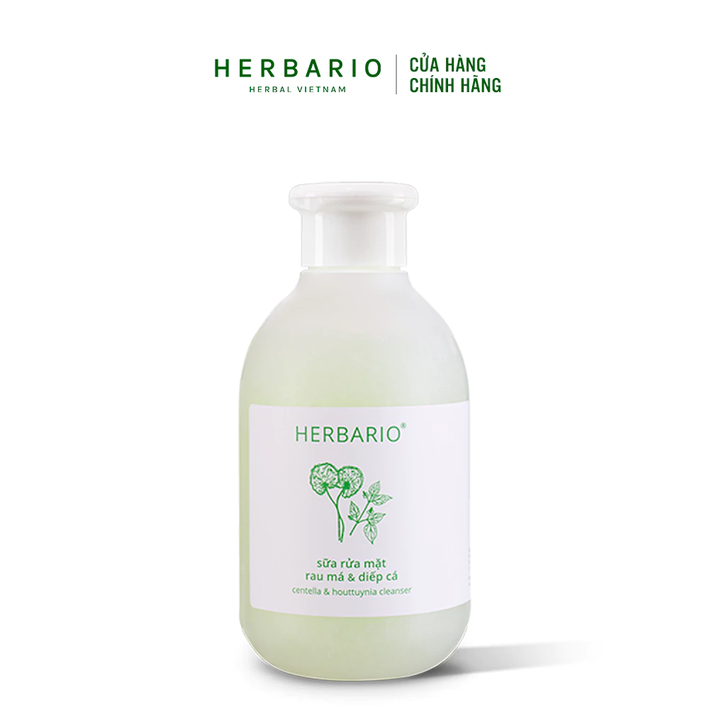 Sữa rửa mặt rau má & diếp cá herbario 200ml thuần chay