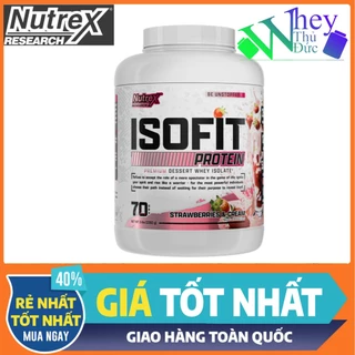 Nutrex WHey ISOFIT 70SV 2.3KG vị DÂU - Whey Protein Isolate Không Lactose