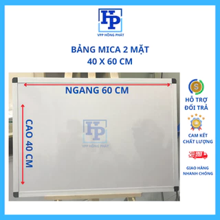 Bảng 2 Mặt trăng Viết Bút Lông và mặt đen ghi phấn 40x60cm Viền Nhôm - bảng treo tường vpp hồng phát