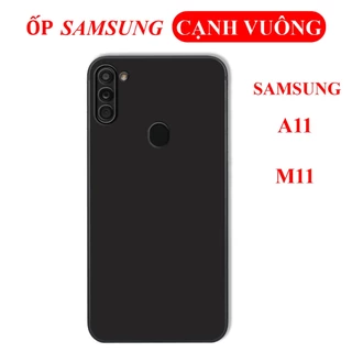 Ốp Samsung A11 / M11 cạnh viền vuông, ốp dẻo đen liền khối, siêu bền