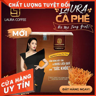 Cà phê Nhật Kim Anh cà phê hòa tan Laura Coffee Đông Trùng Hạ Thảo (Hộp 10 gói)