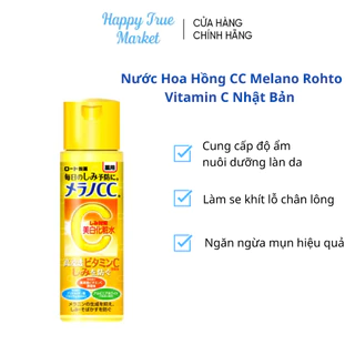 Nước hoa hồng CC Melano Rohto vitamin C Nhật Bản 170ml làm sáng da, mờ thâm nám