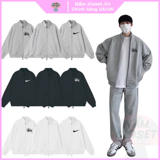 Áo hoodie zip cổ đứng nike stussy chất nỉ bông cao cấp form rộng nam nữ unisex basic - NấmCloset 017