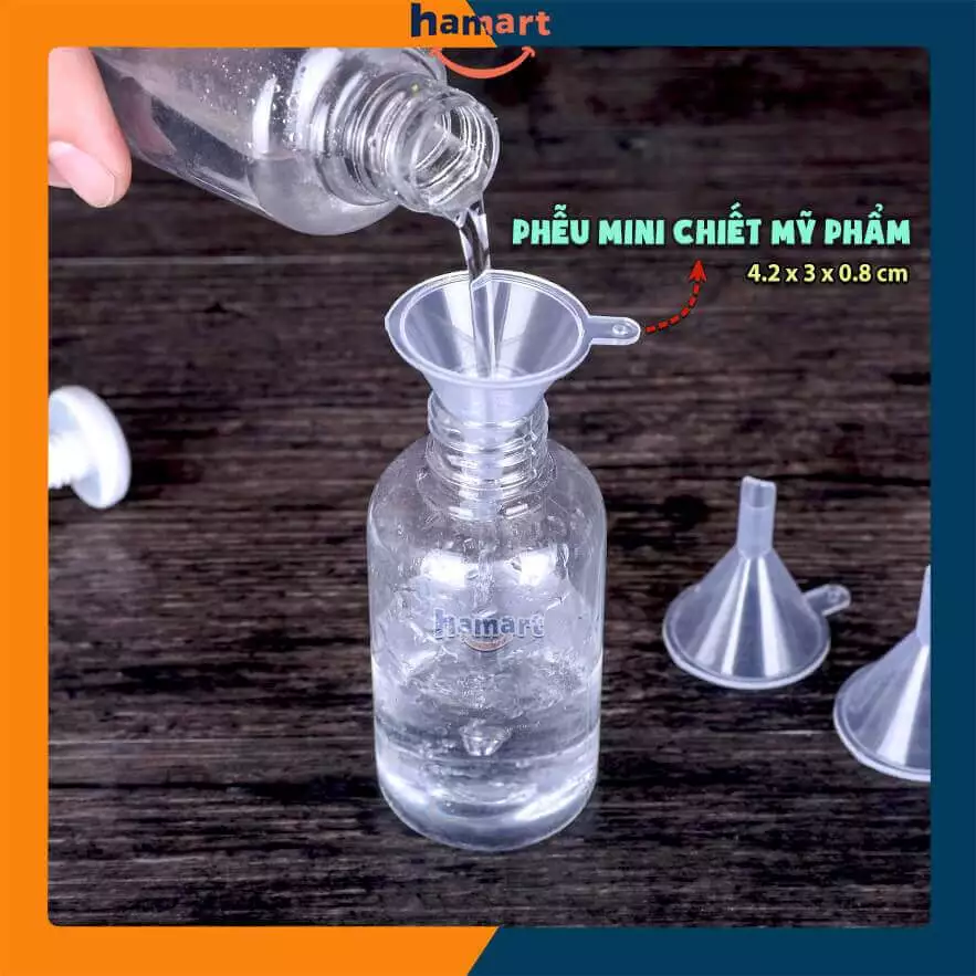 Phễu Mini Chiết Mỹ Phẩm Nước Hoa Tinh Dầu Nhựa Trong Suốt Nhỏ Gọn Bỏ Túi Du Lịch Tiện Lợi