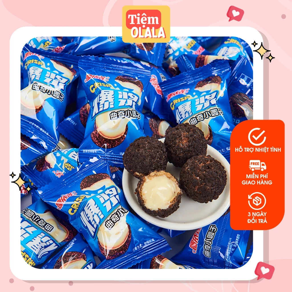 Bánh Oreo Nhân Nhân Sữa Chảy 3 lớp Socola Dâu 100g 200g 300g Tiệm Olala