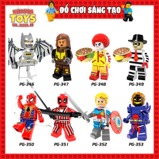 Xếp hình Minifigure Nhân vật Siêu anh hùng vũ trụ Marvel và DC Comics - Đồ Chơi Lắp Ghép Sáng Tạo - POGO PG8084