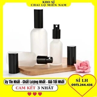 Chai Lọ Chiết Mỹ Phẩm Mờ Nắp Phun Sương 5ml 10ml 15ml 20ml 30ml, Chai Lọ Thủy Tinh Đựng Tinh Dầu, Chiết Gel