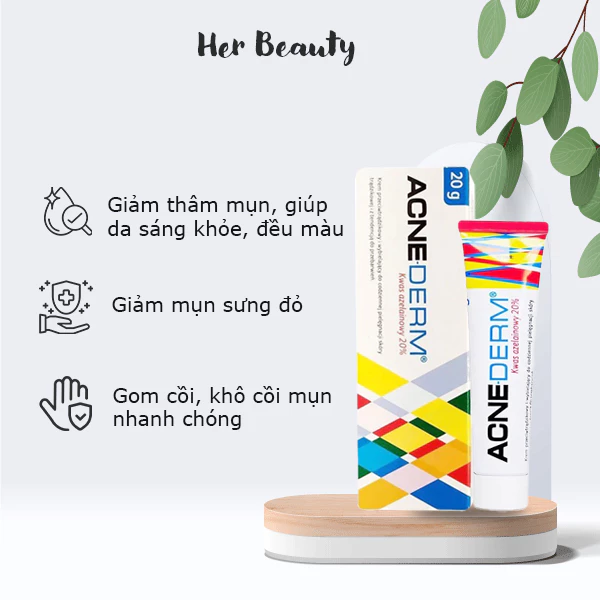 Kem giảm mụn Acne Derm, làm trắng da, mờ thâm 20g