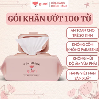 Gói 100 tờ khăn ướt an toàn cho bé, lau dùng thoải mái không gây kích ứng cho da-KHÔNG MÙI