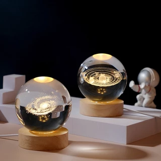 Đèn ngủ để bàn trang trí 3D quả cầu phát sáng làm quà tặng, lưu niệm - DEN59