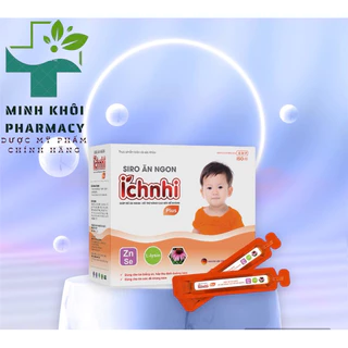 Siro ăn ngon Ích Nhi Plus hộp 20 ống 10ml giúp nâng cao sức đề kháng, tăng chuyển hóa hấp thu dưỡng chất, trẻ ăn ngon