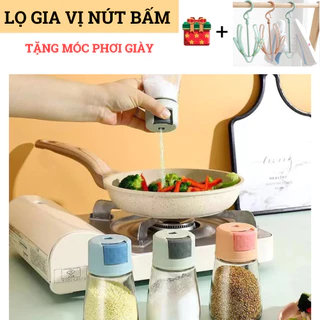 Lọ đựng gia vị có nút bấm - Hũ rắc gia vị thuỷ tinh chống ẩm ướt mang đi du lịch, dã ngoại 180ml - LA613