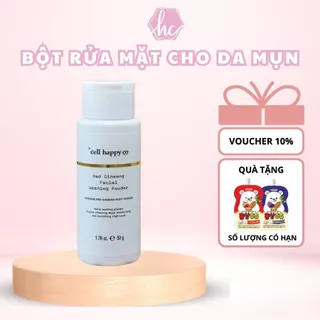 Bột Rửa Mặt Hồng Sâm Cell Happy Co Dành Cho Da Mụn Da Dầu Cực Đỉnh Giúp Da Sáng Mịn Màng Chai 50gr