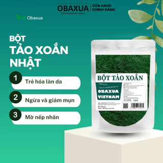 Bột Tảo xoắn đắp mặt nạ OBAXUA nguyên chất - mặt nạ giúp trẻ hóa da, mờ nhăn, ngừa mụn