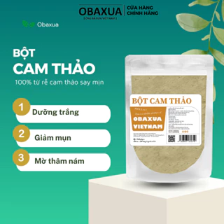 Bột Cam Thảo OBAXUA Nguyên chất - Trắng da, giảm mụn, mờ thâm nám, trẻ hoá