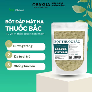 Bột Thuốc Bắc 24 Vị đắp mặt nạ dưỡng trắng da, mờ thâm nám, cấp ẩm trẻ hoá da Obaxua