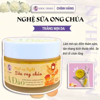 Mặt nạ nghệ sữa ong chúa thiên nhiên, dưỡng trắng, sáng da, mờ thâm, giảm mụn, MỘC NHAN 50g