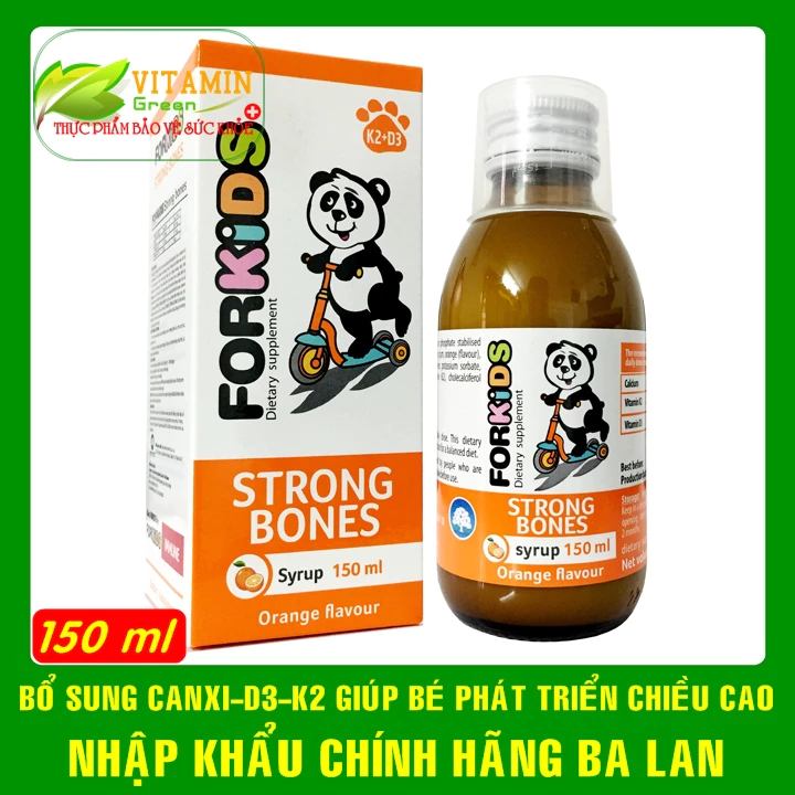 CANXI CHO BÉ FORKIDS STRONG BONES 150ml | NHẬP KHẨU CHÍNH HÃNG BALAN