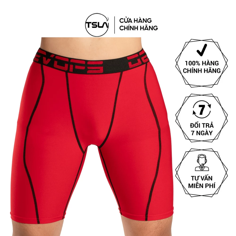 Quần legging giữ nhiệt thể thao thun ôm đùi short tập gym bó cơ pro combat đá bóng rổ TSLA DEL1004