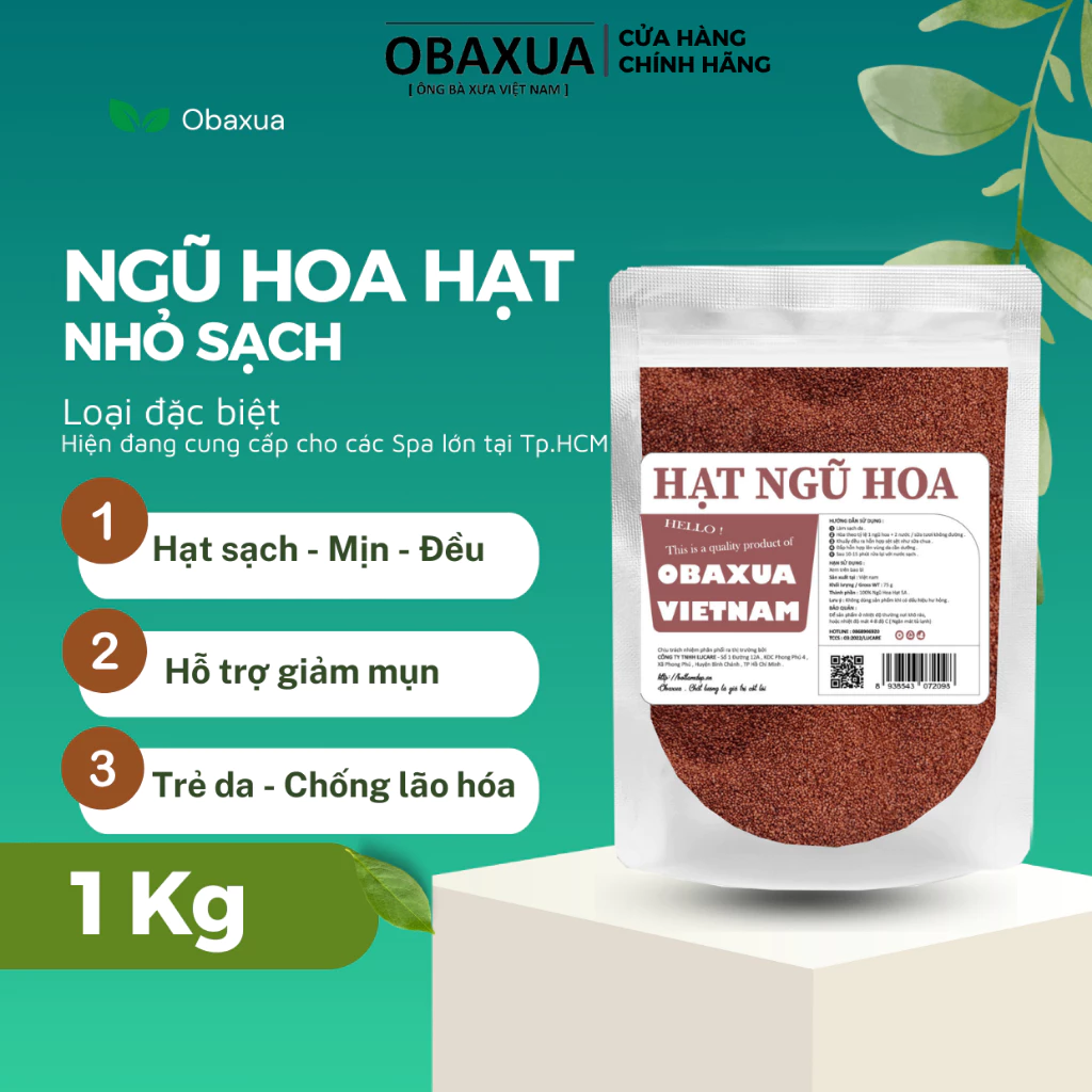 1Kg Ngũ hoa hạt OBAXUA nguyên chất cao cấp loại 1 (hạt đình lịch )