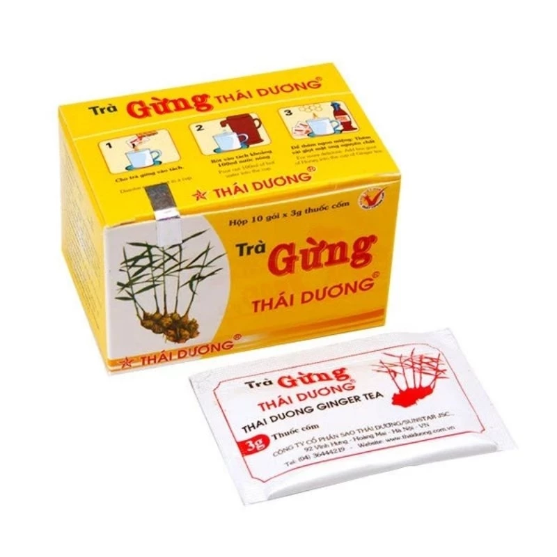 trà gừng Thái dương (hộp 10 gói)