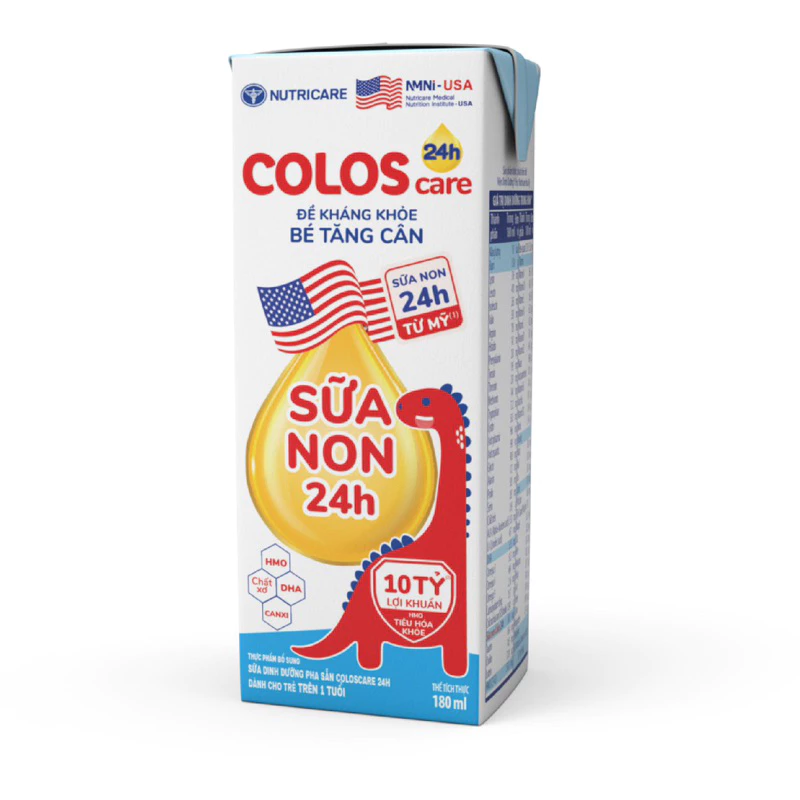 (Mẫu Mới )Thùng sữa công thức pha sẵn Nutricare ColosCare (180ml x 48 hộp). giúp tăng cường sức khỏe