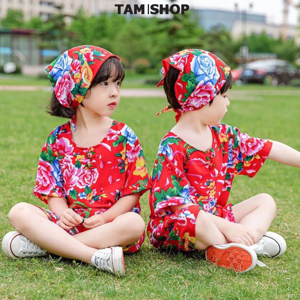 (HOT) bộ 3d vải thun lạnh mịn mát siêu ngầu cho bé mẫu mới - hoa con công chúc tết khăn trải bàn KL7