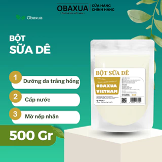 Bột sữa dê [ 500Gr ] Obaxua nguyên chất 100% Đắp Mặt Dưỡng da Trắng Mịn