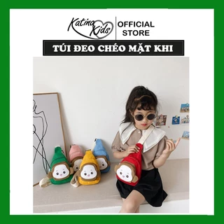 Túi đeo chéo cho bé hình mặt khỉ cute, túi mini phong cách Hàn Quốc siêu yêu
