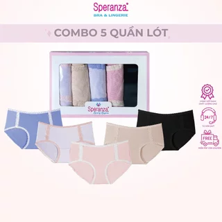 Combo 5 quần lót cotton nữ Speranza, vải mềm mịn, an toàn với da bạn - SPQ020SX