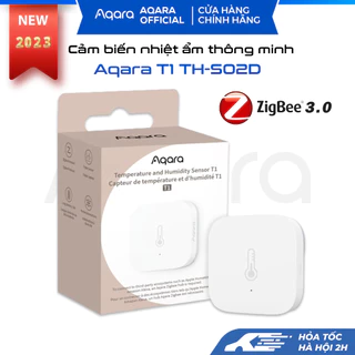 Cảm biến nhiệt độ, độ ẩm, áp suất Aqara T1 TH-S02D, Zigbee 3.0, tương thích Homekit, hàng chính hãng