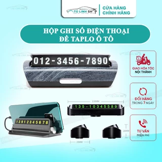 Hộp ghi số điện thoại để taplo, bảng ghi số điện thoại trên ô tô, để lại số điện thoại khi đỗ xe