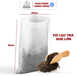 Túi Lọc Trà Size Lớn - Kích Thước 20x30cm (Có Dây Rút - Không Dệt Cao Cấp - Dùng Được Nhiều Lần)