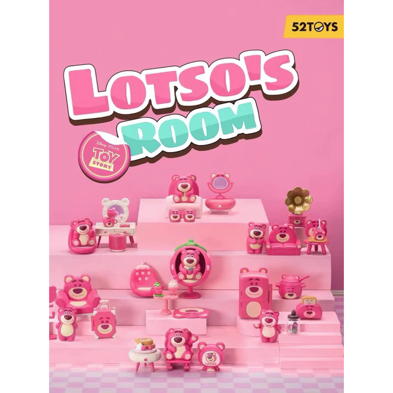 [Chính hãng Disney] Hộp ngạc nhiên blindbox  52 Toys Mô Hình Lotso Room Gấu Dâu Ngộ Nghĩnh, Siêu Cute.