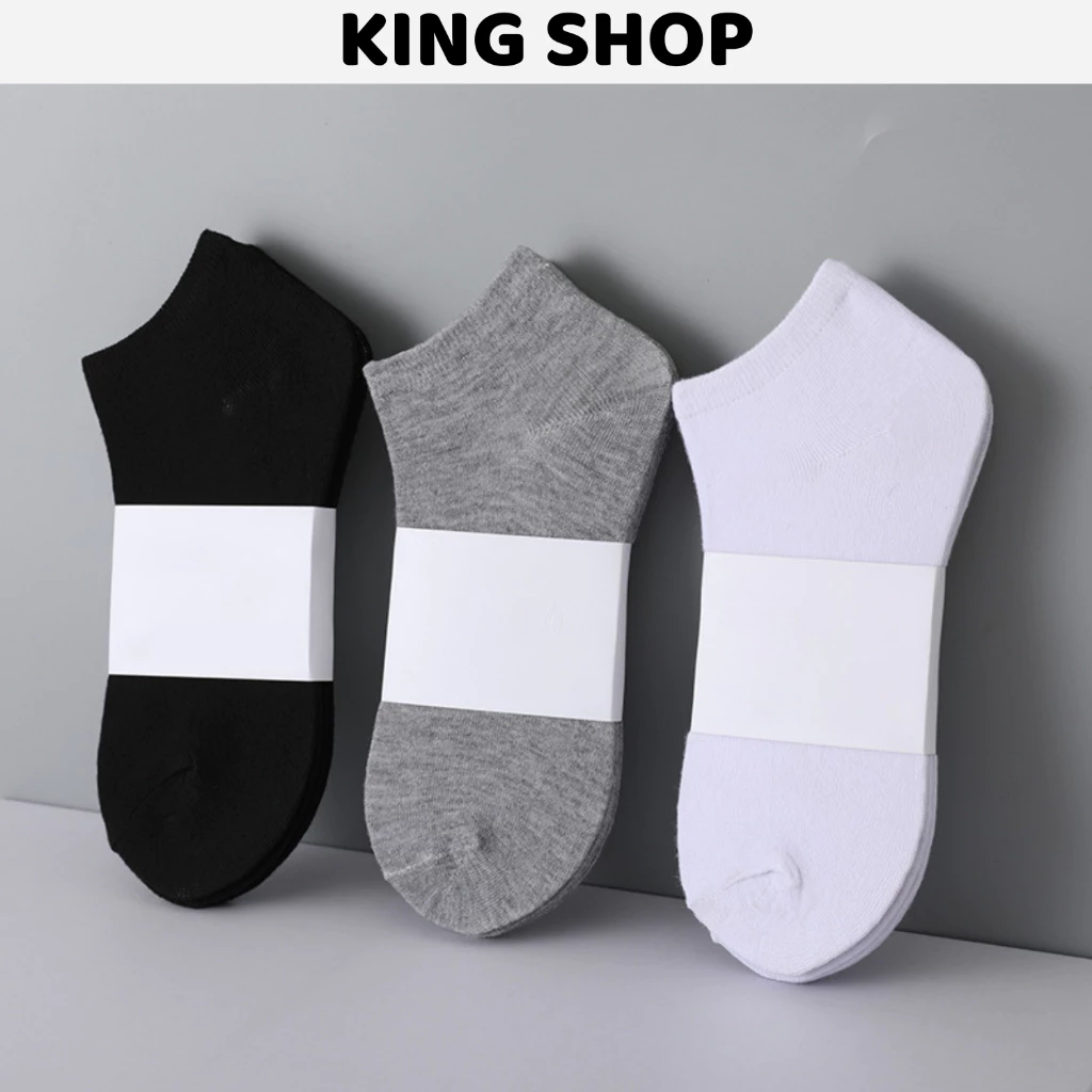 Tất nam cổ lửng hàn quốc siêu xịn thoáng mát cotton co dãn cao cấp mịn màn Kingshop T054