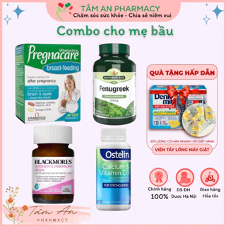 Combo cho mẹ sau sinh, mẹ cho con bú (Pregnacare Breast feeding+Lợi sữa Natures Aid+Sắt bầu Blackmores+Canxi Ostelin)