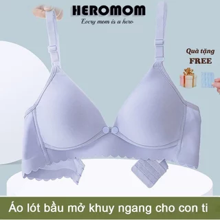 Áo lót bầu SU NON cho bé con bú ti không gọng Nâng Ngực Chống Chảy Xệ đồ lót chip bà bầu HEROMOM