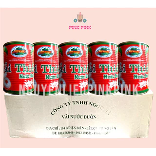 Vải thiều ngâm đóng lon NGỌC HÀ 565gr Từ Pink Pink Nguyên Liệu & Dụng cụ Pha Chế Đồ Uống