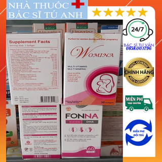 Viên uống Womina Bổ Bầu Mỹ - Bổ sung Vitamin và Khoáng chất cho bà Bầu I Nhập khẩu chính hãng Mỹ.bổ bầu fonna