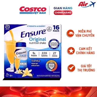 Sữa Ensure nước hương Vani Original 237ml Thùng 16 chai của Mỹ