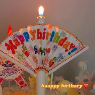 Nến Sinh Nhật Tạo Bất Ngờ Bằng Banner Happy Birthday Phụ Kiện Sinh Nhật Độc Đáo