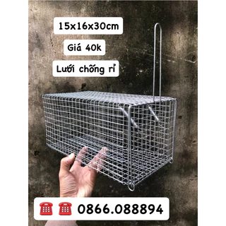 Lồng bẫy chuột,bìm bịp,cầy bạc má 15x16x31cm