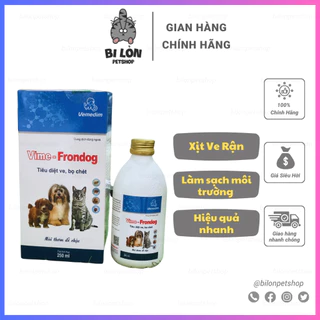 VIME FRONDOG 250ml Chai Xịt Loại Bỏ Ve Rận Bọ Chét Trên Chó Mèo - Bi Lỏn Pet Shop