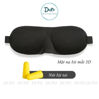 Bịt mắt ngủ 3D kèm bịt tai ,mặt nạ ngủ thoải mái êm ái,không gây áp lực lên mắt.