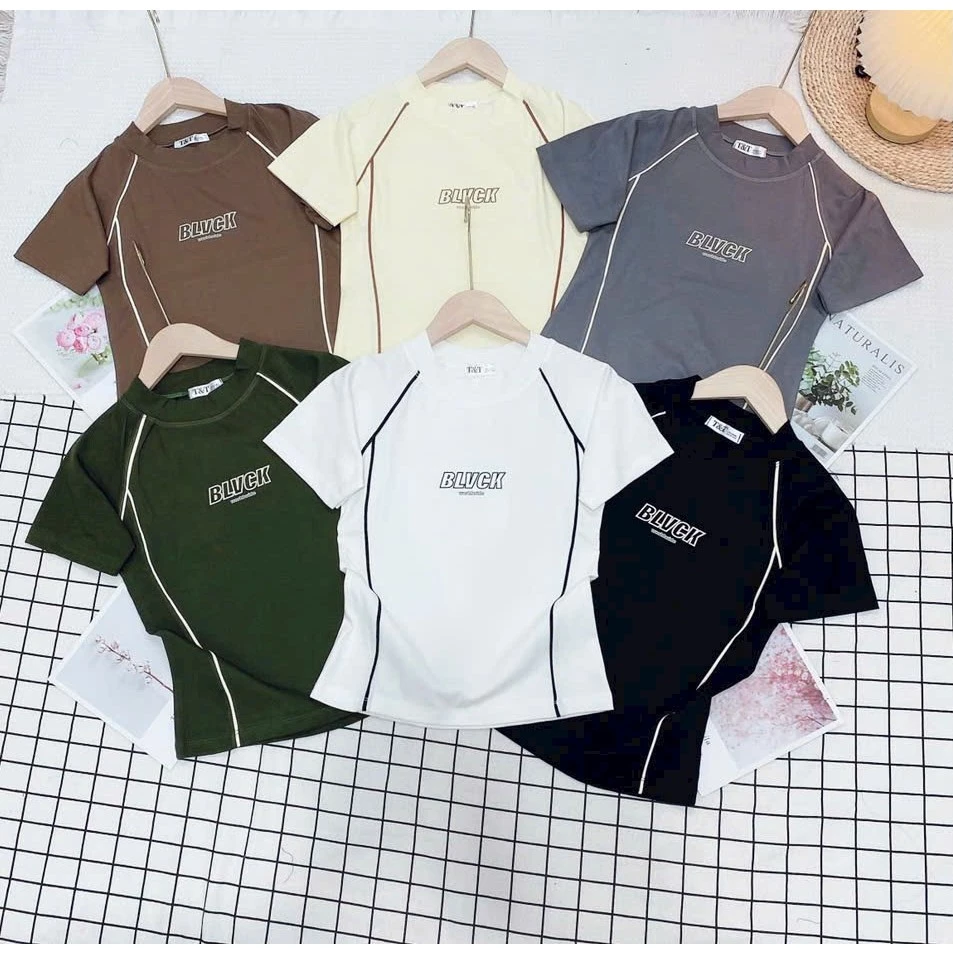 Áo Baby Tee Viền Mảnh Blvck Quảng Châu L1 Co Dãn 4 Chiều - Dư Tú Lệ Shop