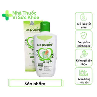 ✅[Chính Hãng] Nước Tắm Thảo Dược Dr Papie Giúp Giảm Mẩn Ngứa Và Rôm Sảy, Hỗ Trợ Làm Sạch, Mát Da Bé - Chai 230ml