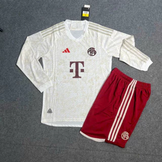 Bộ Quần Áo Bóng Đá Dài Tay CLB Bayern Munich 2023/2024 - Chuẩn Mẫu Thi Đấu - Vải Polyester Gai Thái Cao Cấp