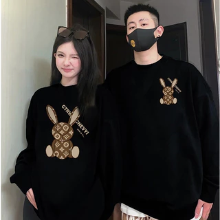 🔥Hot Trend🔥Cặp Áo Sweater, Cặp Áo Nỉ Đôi Nam Nữ In Hình Thỏ Local Brand, Cổ Tròn Mặc Cùng Người Yêu