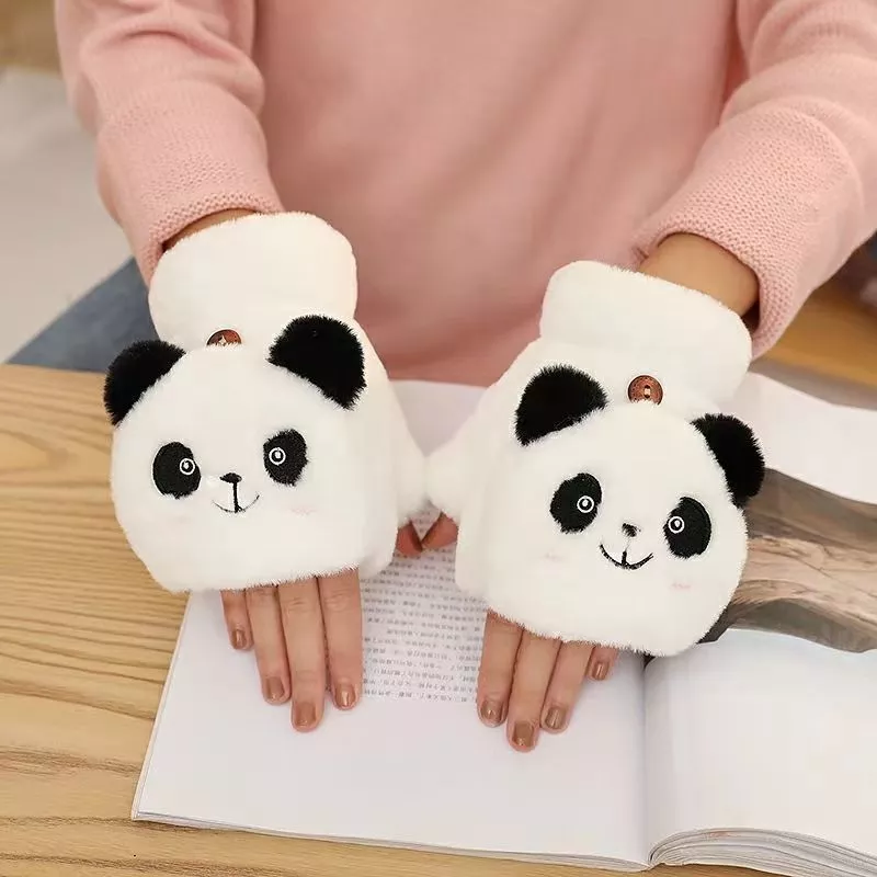 Găng tay len nữ mùa đông găng tay hở ngón dễ thương bao tay giữ ấm cao cấp