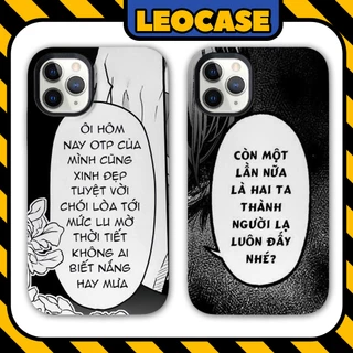 Ốp lưng iPhone silicone cao cấp Leocase Meme Manga cutout thoại truyện tranh cho iPhone 15/14/13/12/11/X/Xsmax/8/7plus
